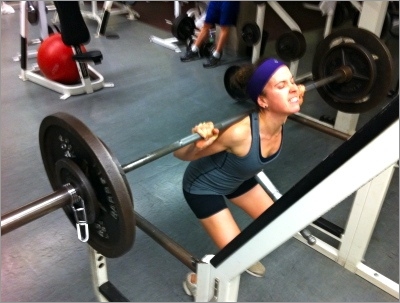 Morgane Echardour doing a squat