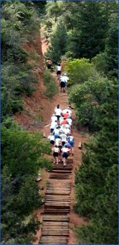 Stair running the Incline Trail