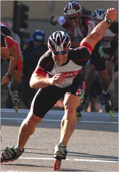 Greg Major sprinting
