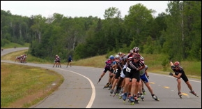 lead pack sets a brutal pace