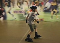 Boy skates the Rollerdome
