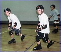 Boys in Skate in School program
