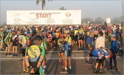 Skaters at Silver Strand Half Marathon