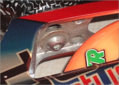 Rear frame bolt on inline skate