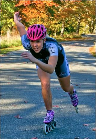 Nicole Begg on her skates