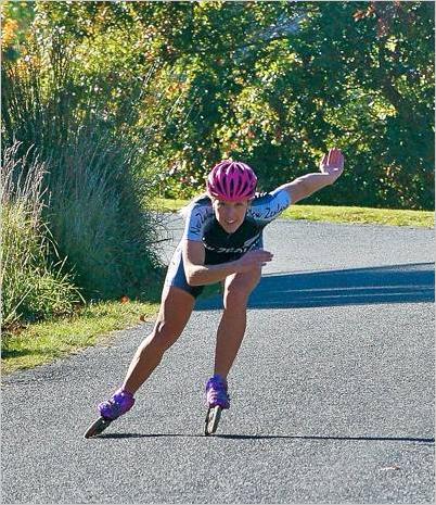 Nicole Begg on her skates