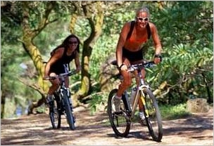 Debbie Rice on her mountain bike