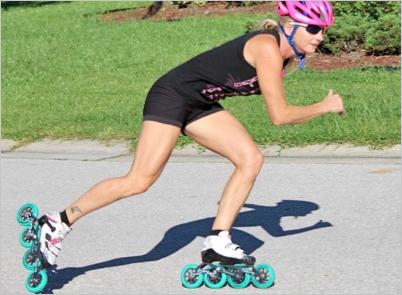 Debbie Rice during a solo training session