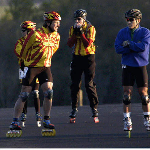 Photo of Texas Flyers before start of Road Rash