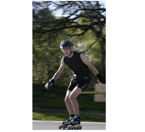 Older skater at Road Rash