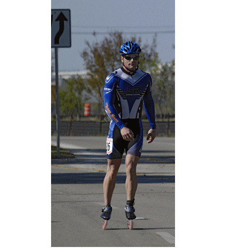 Adam Miller crosses the finish line