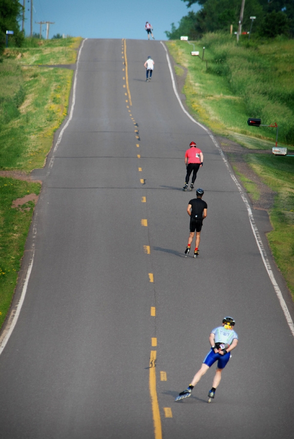 Warming up before the Big Granite Inline Marathon