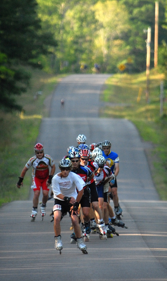 Skaters on rolling hills at Hayward