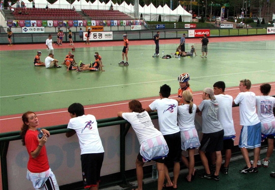 Team USA Inspects Track