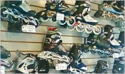 inline skates at skate shop